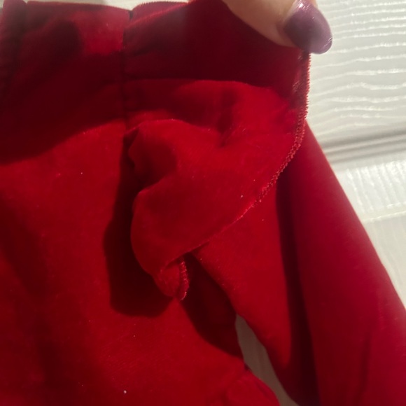 Christmas Faux fur red bubble! 9-12m. Worn once, and inside. - Picture 6 of 9